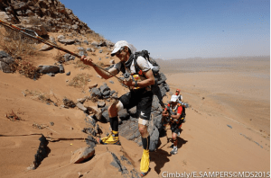 Rope climbing during Stage 2 